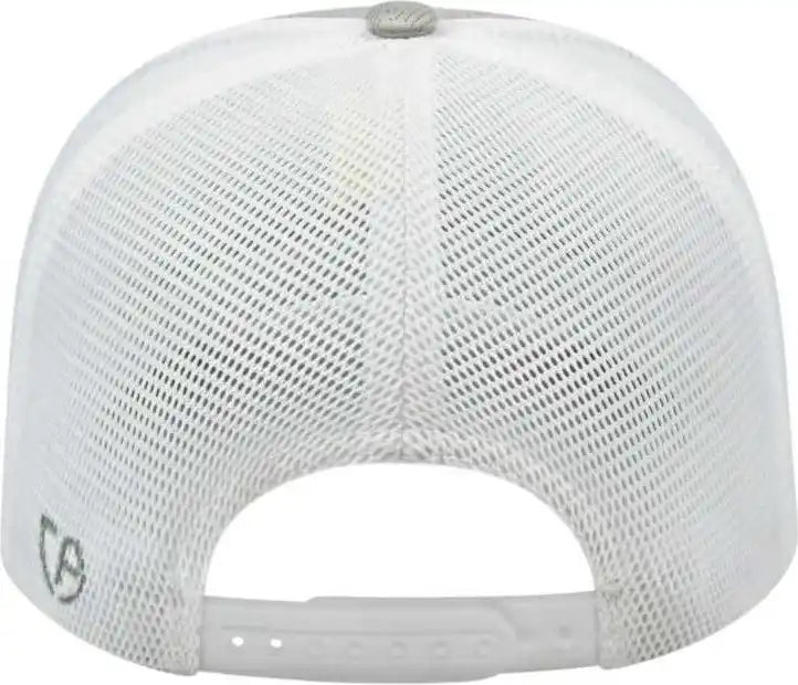 Cap America I8516 Flexfit 110 Jacquard Trucker Mesh Back Gray White / one Size Fits Most