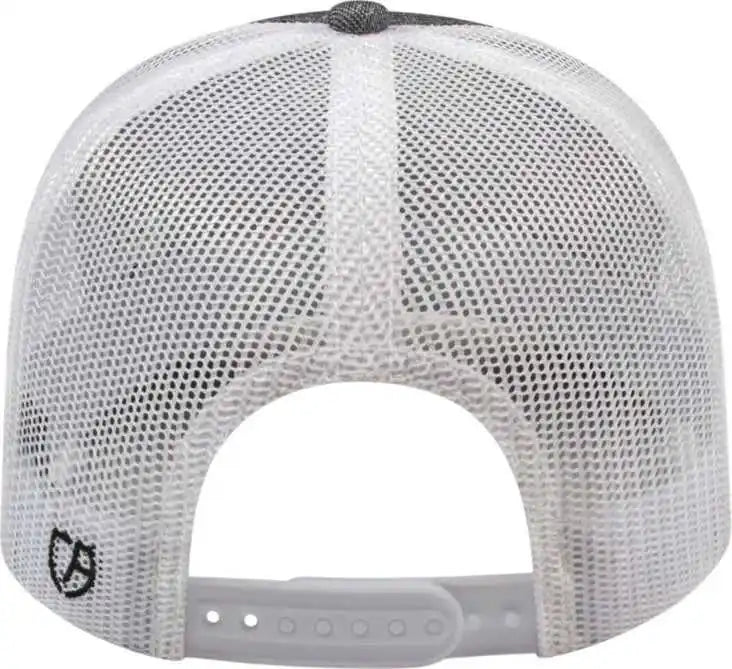 Cap America I8518 Premium Melange Trucker Mesh Back - Gray White - one Size Fits Most
