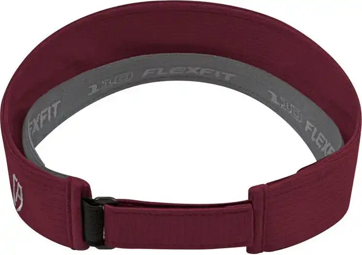 Cap America I8520 Flexfit 110 Aerated Performance Visor - Maroon - one Size Fits Most