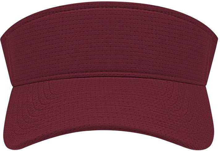 Cap America I8520 Flexfit 110 Aerated Performance Visor - Maroon - one Size Fits Most