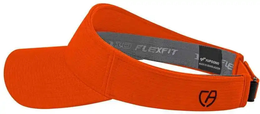 Cap America I8520 Flexfit 110 Aerated Performance Visor - Orange - one Size Fits Most