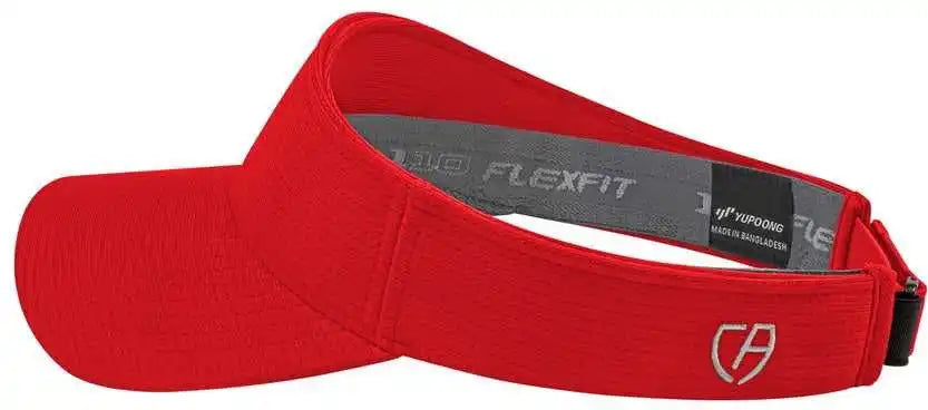 Cap America I8520 Flexfit 110 Aerated Performance Visor Red / one Size Fits Most