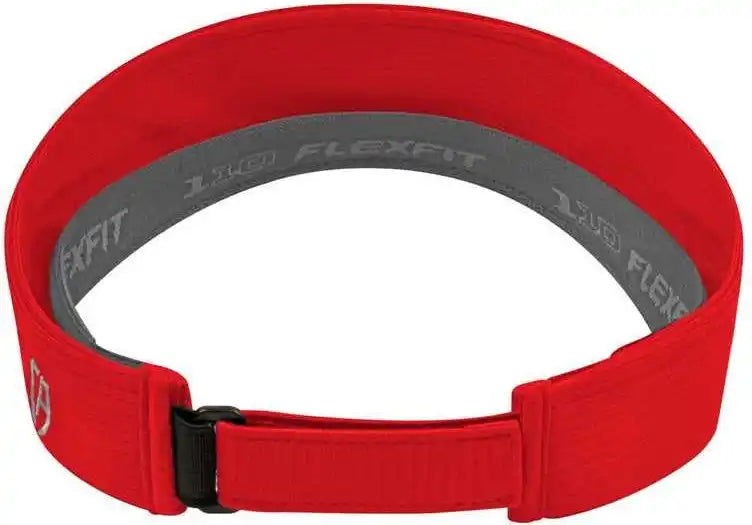 Cap America I8520 Flexfit 110 Aerated Performance Visor Red / one Size Fits Most