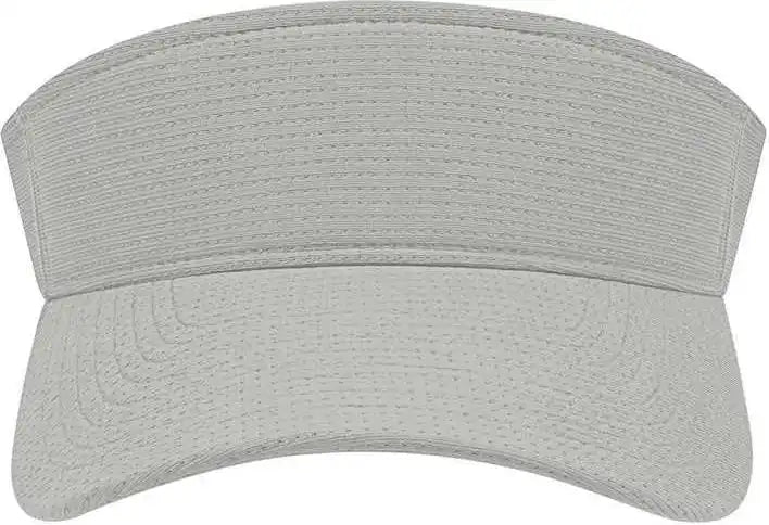 Cap America I8520 Flexfit 110 Aerated Performance Visor Silver Ivory / one Size Fits Most