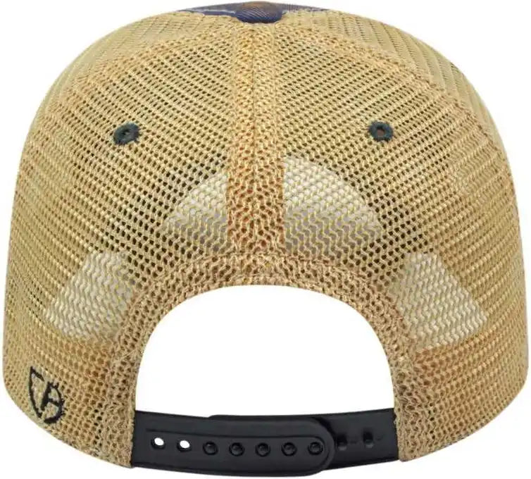 Cap America I8527 Premium Vintage Washed Mesh Back Royal Khaki / one Size Fits Most