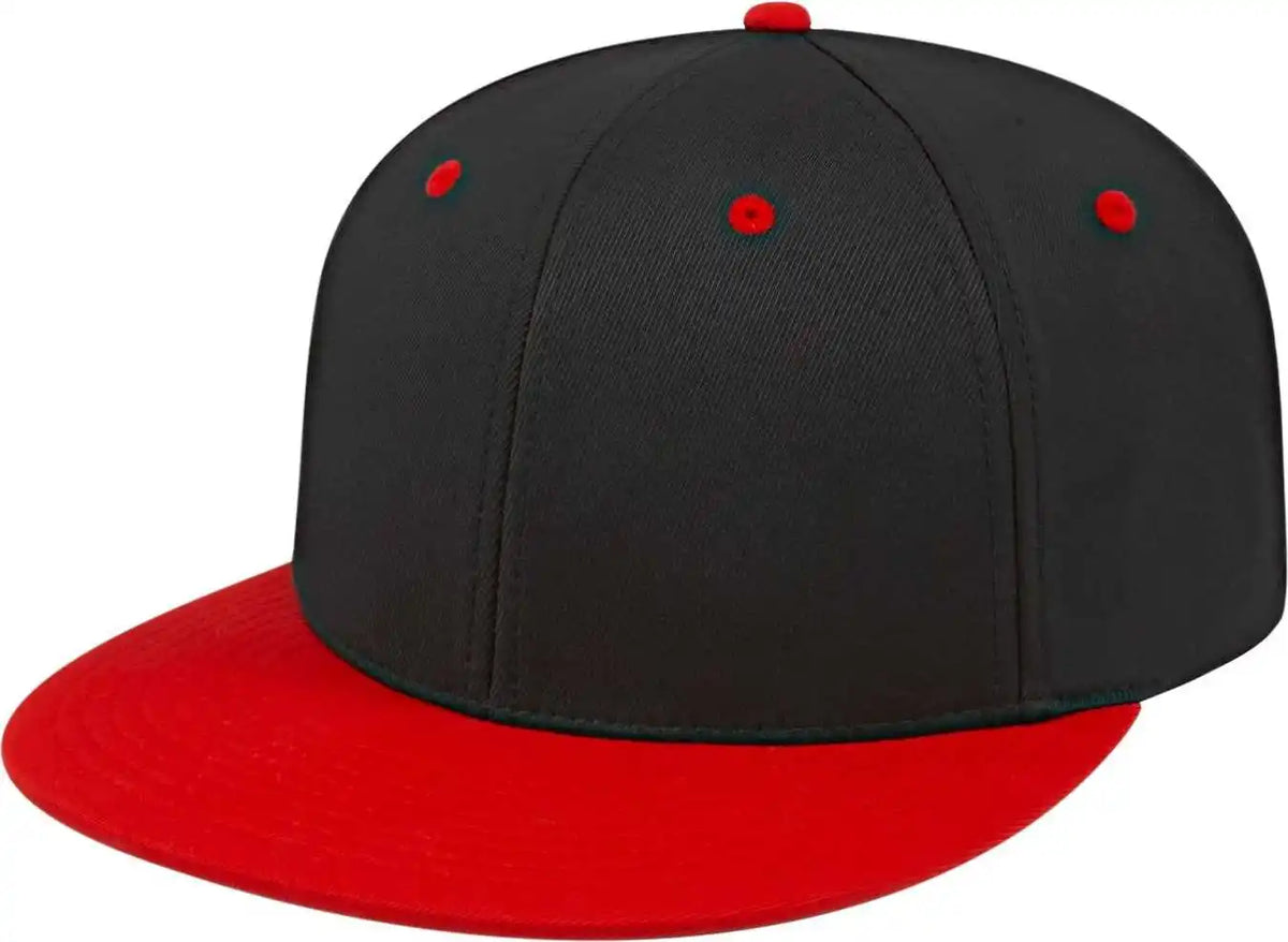 Cap America I8530 Flexfit Full Fabric Performance Black Red / Xs