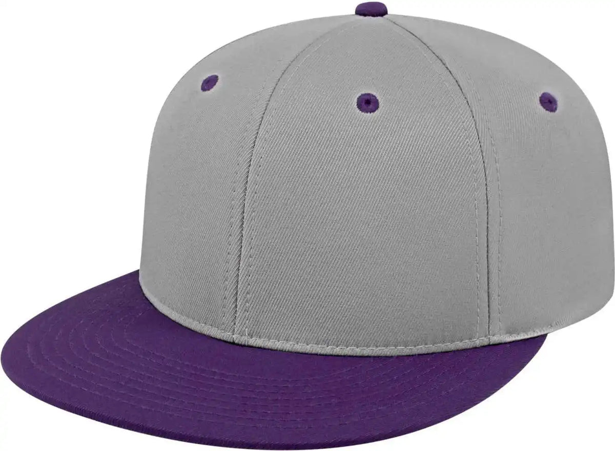 Cap America I8530 Flexfit Full Fabric Performance Silver Purple / Xs