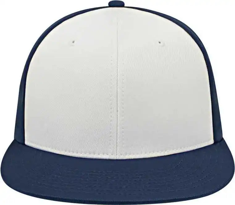 Cap America I8530 Flexfit Full Fabric Performance White Navy / Xs