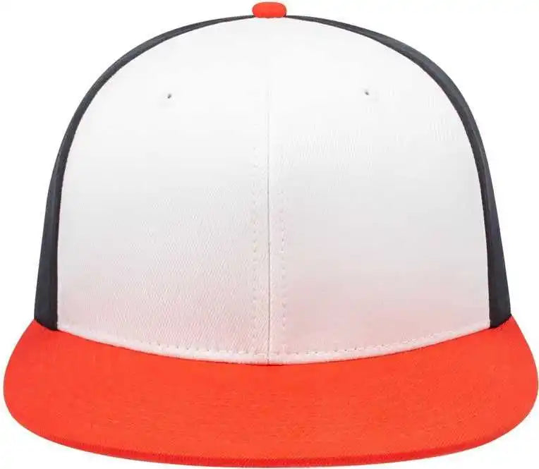 Cap America I8530 Flexfit Full Fabric Performance White Orange Black / Xs