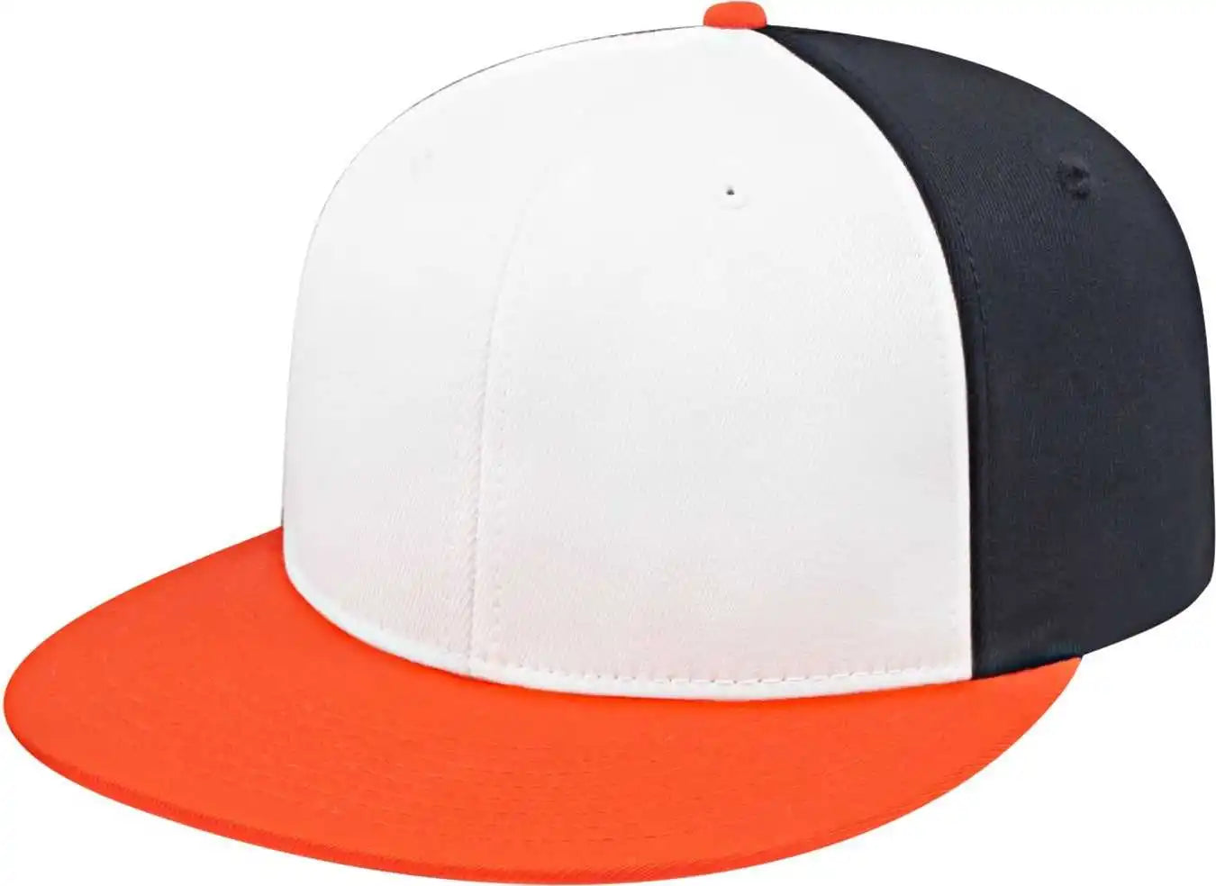 Cap America I8530 Flexfit Full Fabric Performance White Orange Black / Xs