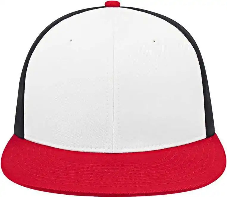 Cap America I8530 Flexfit Full Fabric Performance White Red Black / Xs