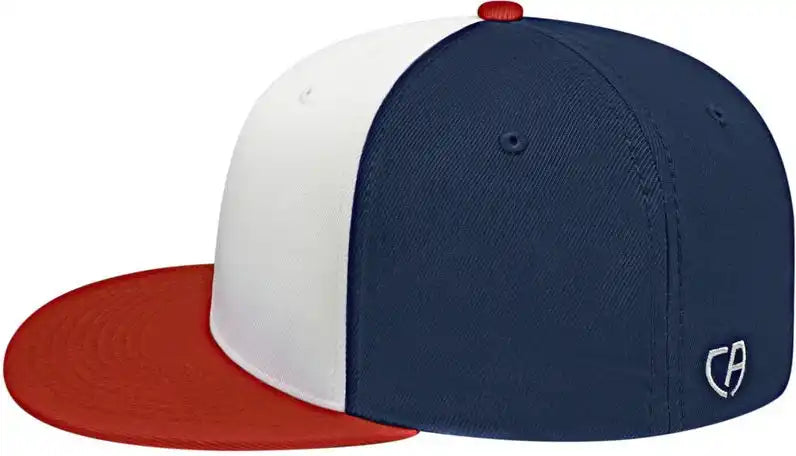 Cap America I8530 Flexfit Full Fabric Performance - White Red Navy