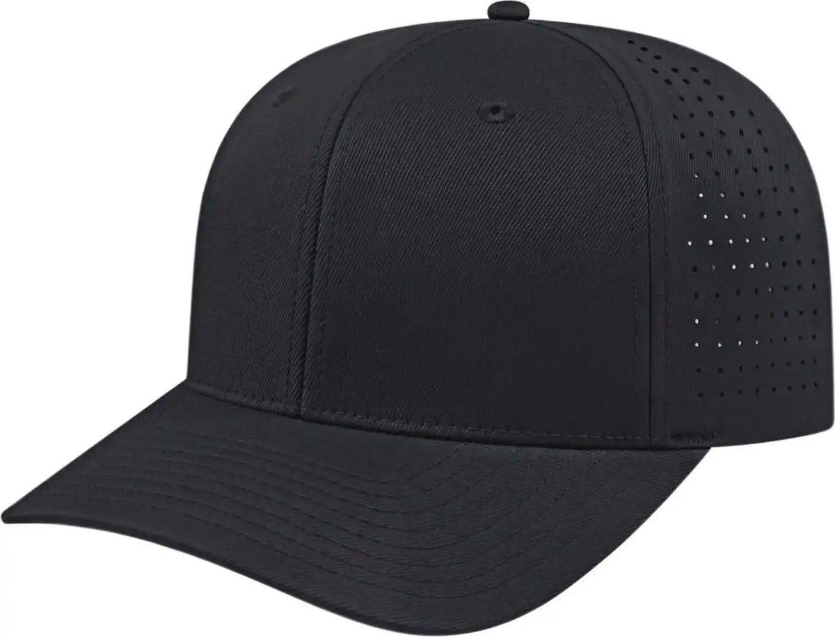 Cap America I8533 Flexfit 110 Perforated Performance Snap Back Black / one Size Fits Most