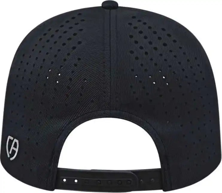 Cap America I8533 Flexfit 110 Perforated Performance Snap Back Black / one Size Fits Most