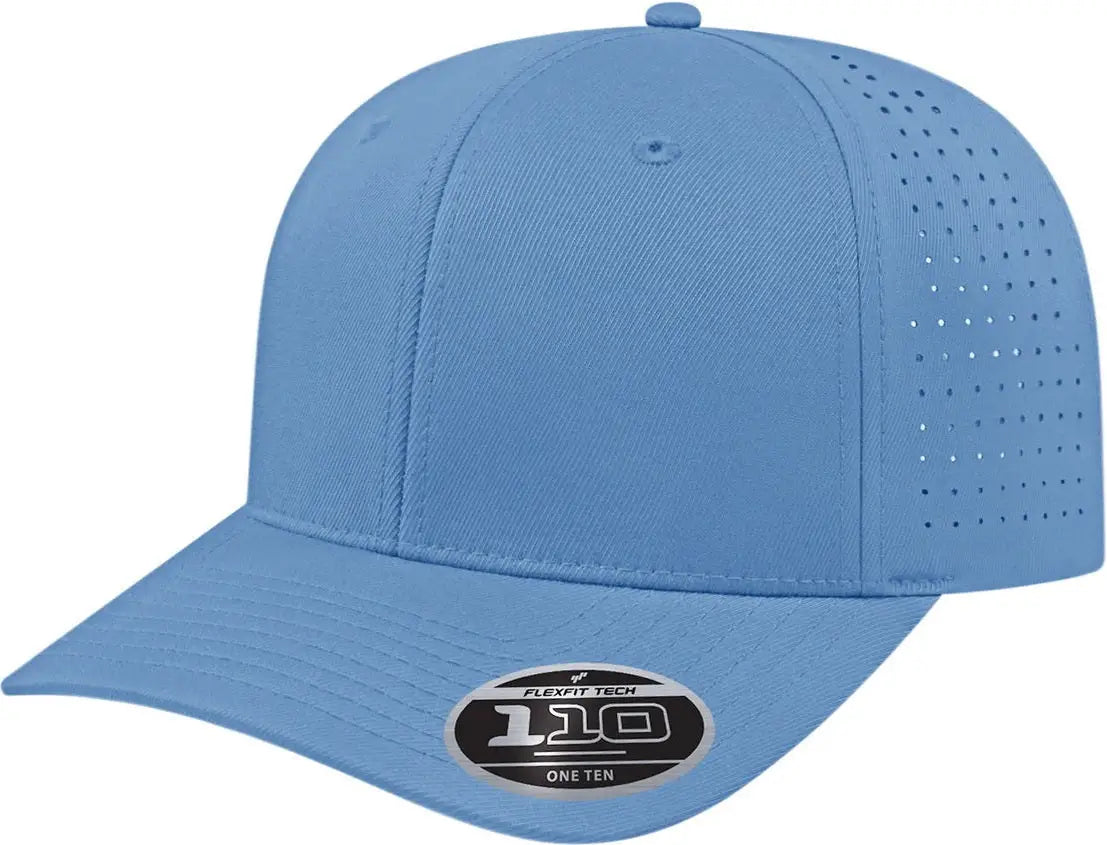 Cap America I8533 Flexfit 110 Perforated Performance Snap Back - Columbia Blue - one Size Fits Most
