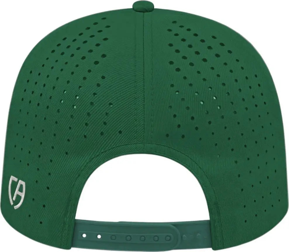 Cap America I8533 Flexfit 110 Perforated Performance Snap Back - Dark Green - one Size Fits Most