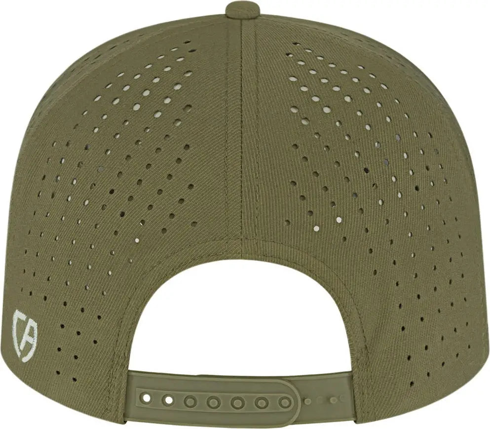Cap America I8533 Flexfit 110 Perforated Performance Snap Back - Loden - one Size Fits Most