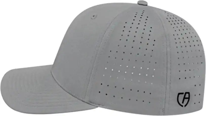 Cap America I8533 Flexfit 110 Perforated Performance Snap Back - Silver - one Size Fits Most