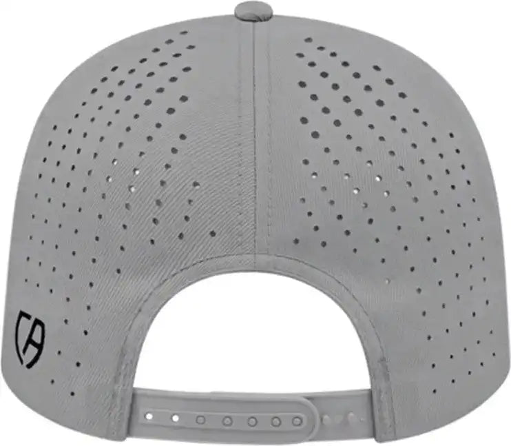 Cap America I8533 Flexfit 110 Perforated Performance Snap Back - Silver - one Size Fits Most