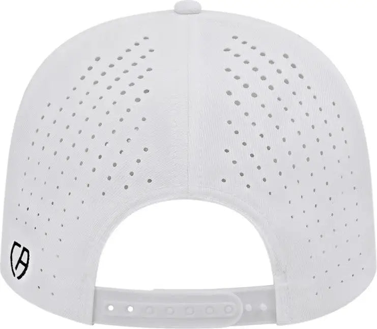 Cap America I8533 Flexfit 110 Perforated Performance Snap Back - White - one Size Fits Most
