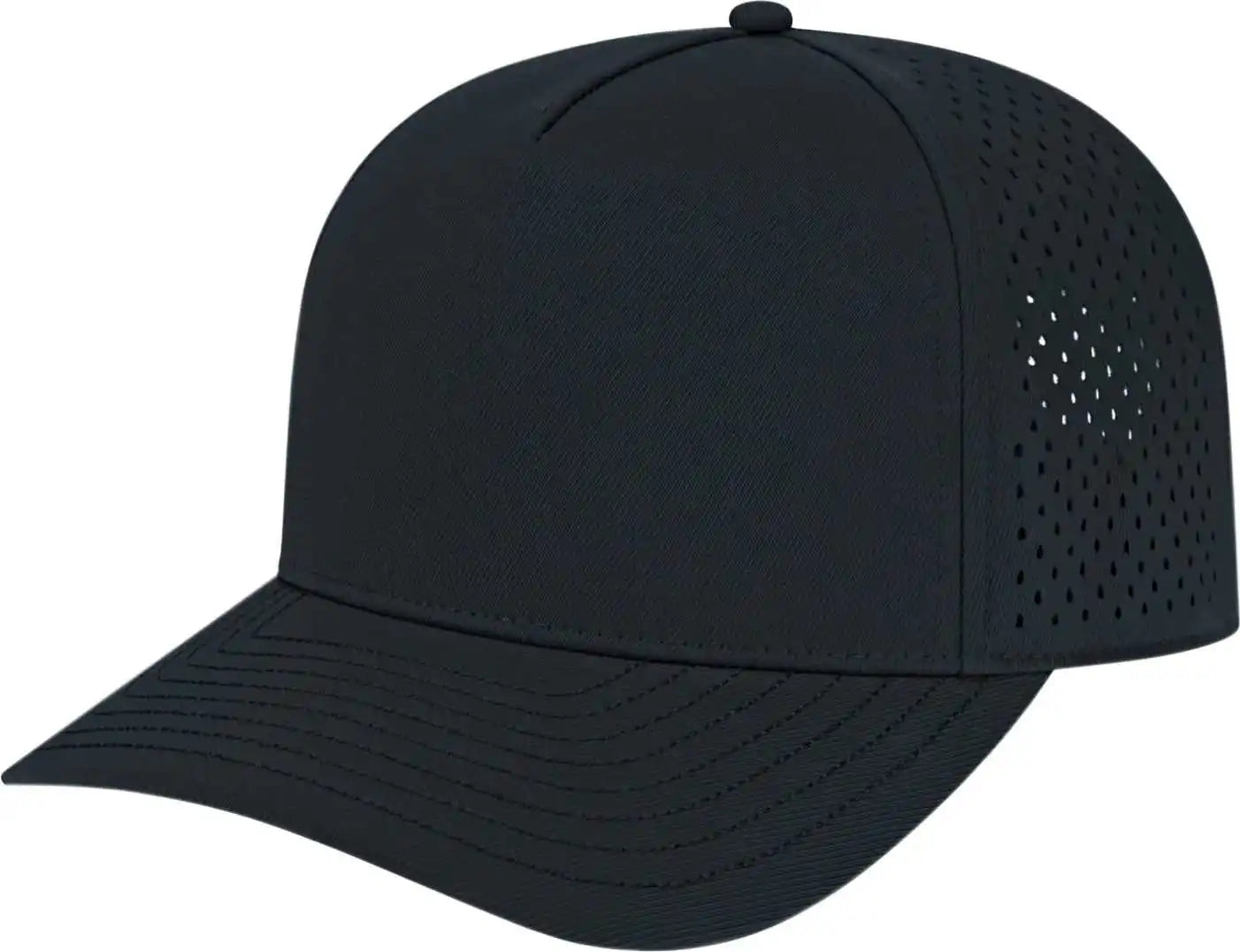 Cap America I8540 Premium Water-resistant Perforated - Black - one Size Fits Most