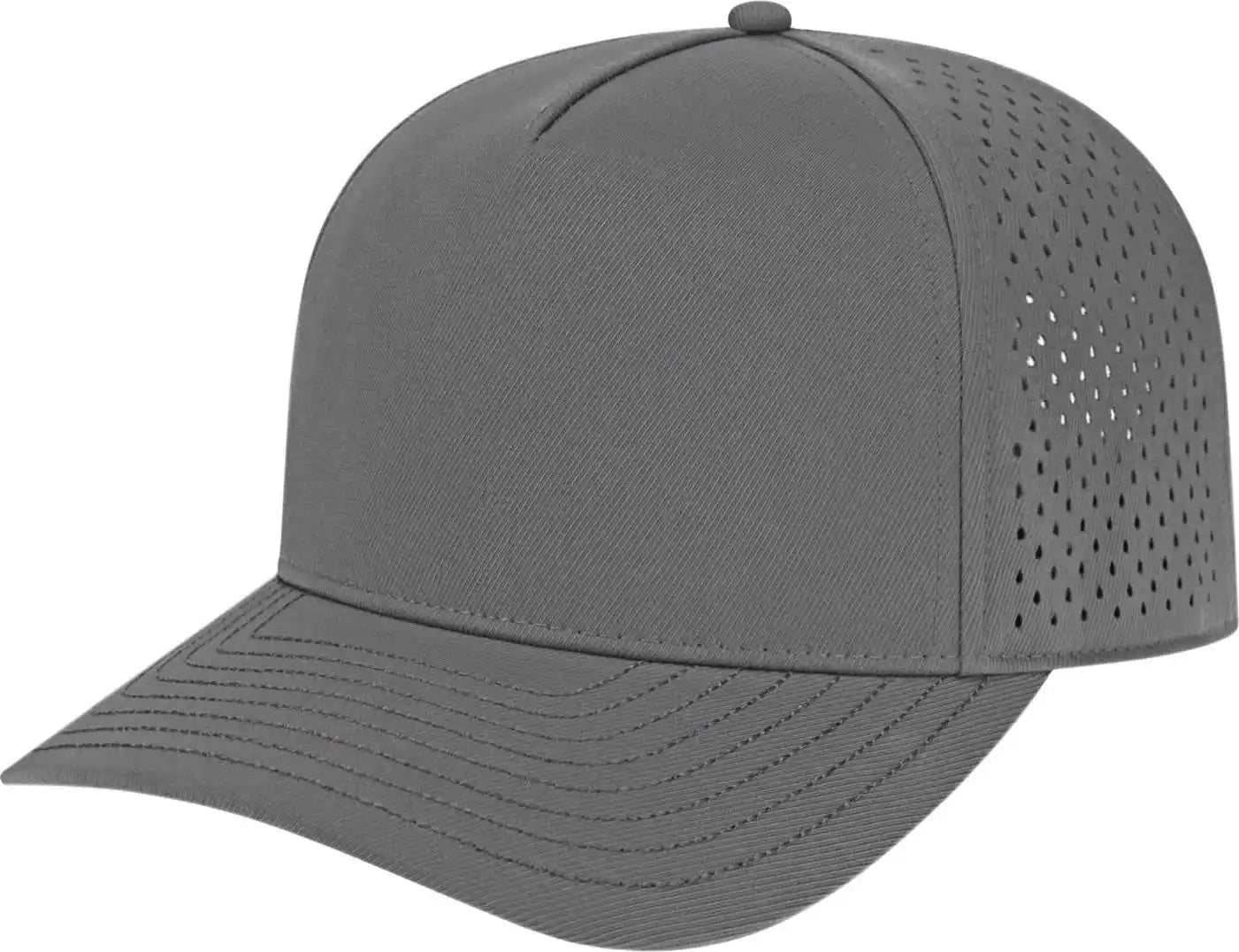 Cap America I8540 Premium Water Resistant Perforated Charcoal / one Size Fits Most