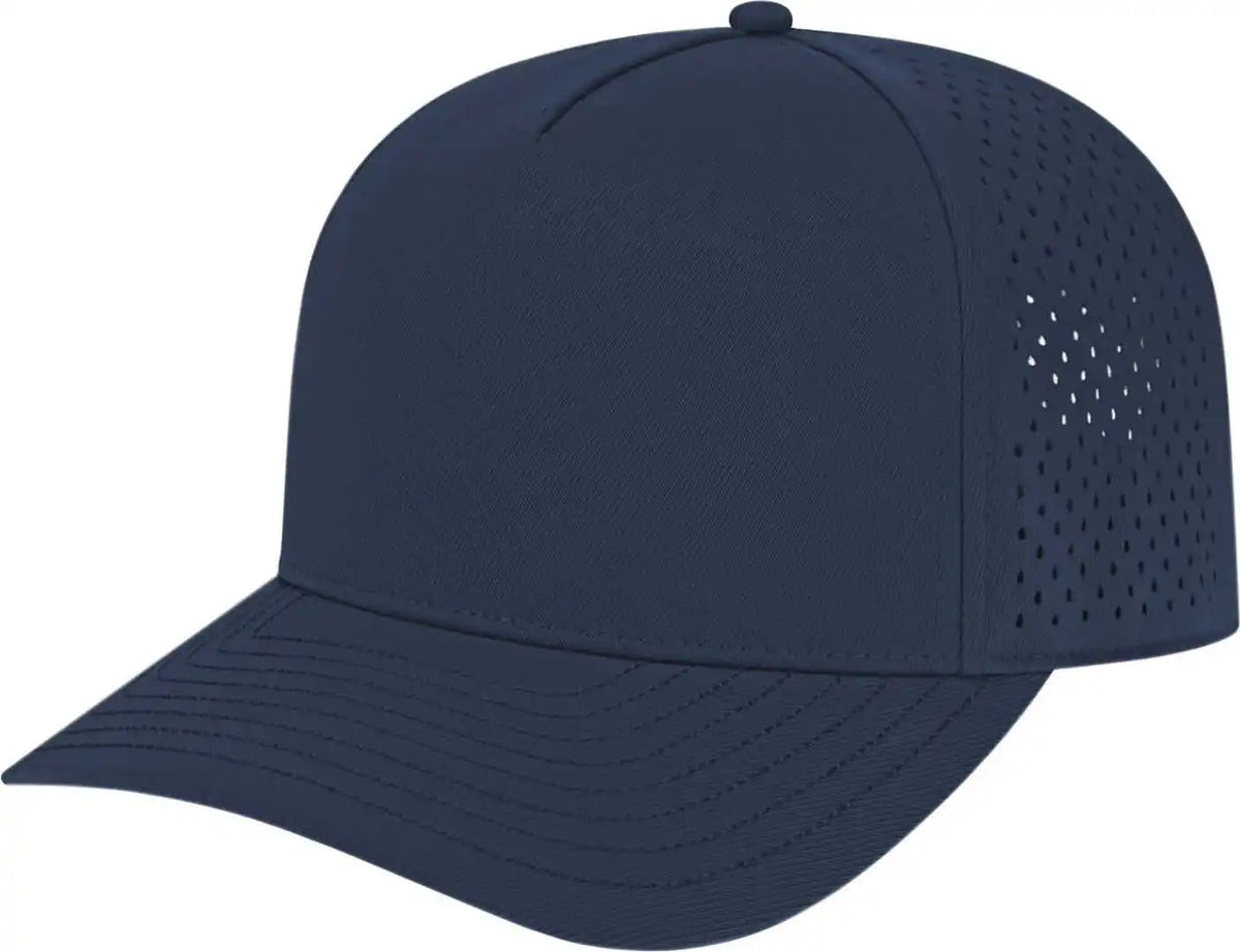 Cap America I8540 Premium Water Resistant Perforated Navy / one Size Fits Most