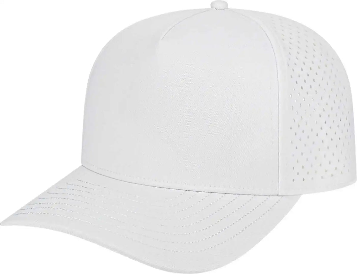 Cap America I8540 Premium Water Resistant Perforated White / one Size Fits Most