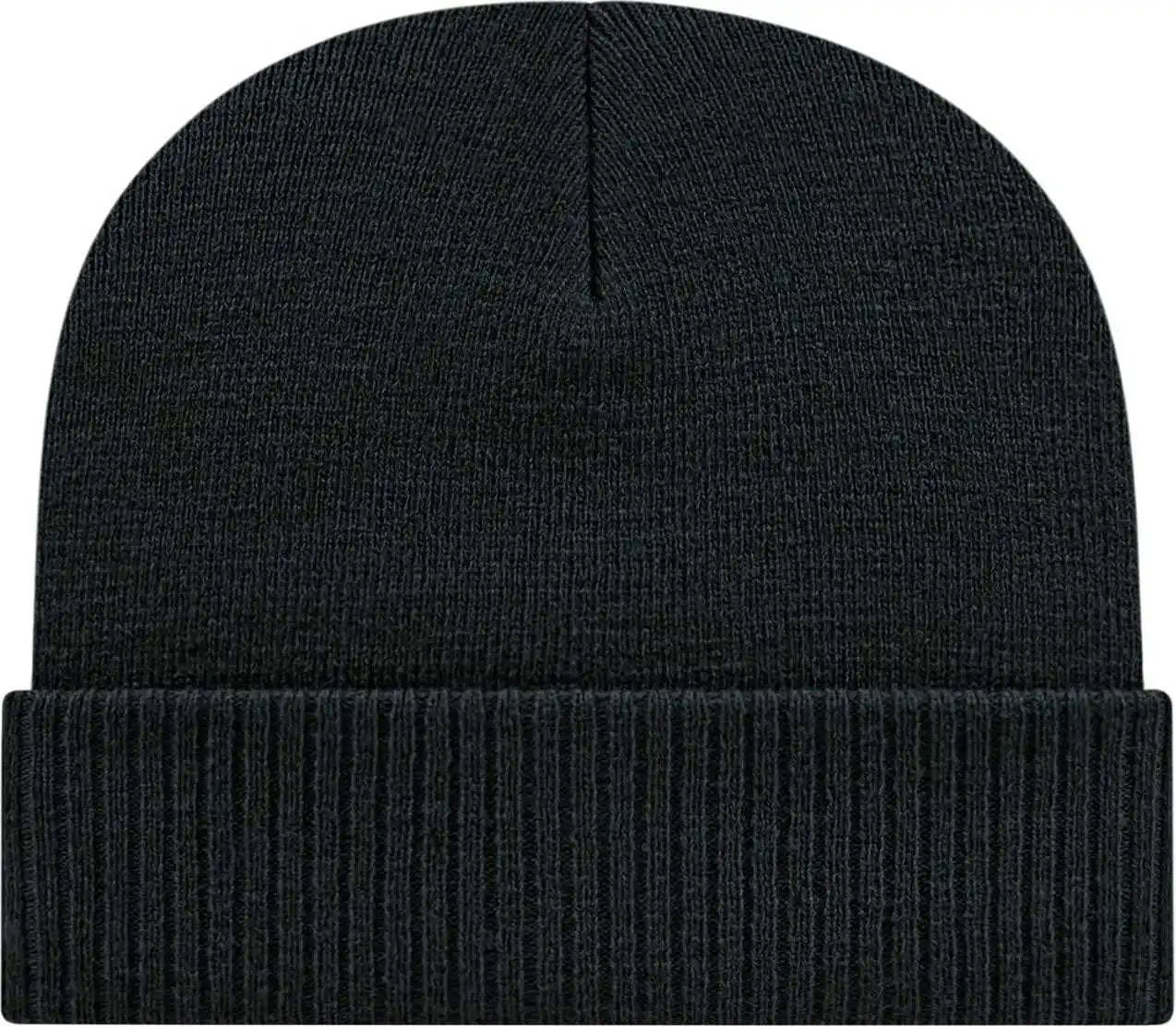 Cap America Ik22 Knit with Ribbed Cuff Beanie - Black - one Size Fits Most