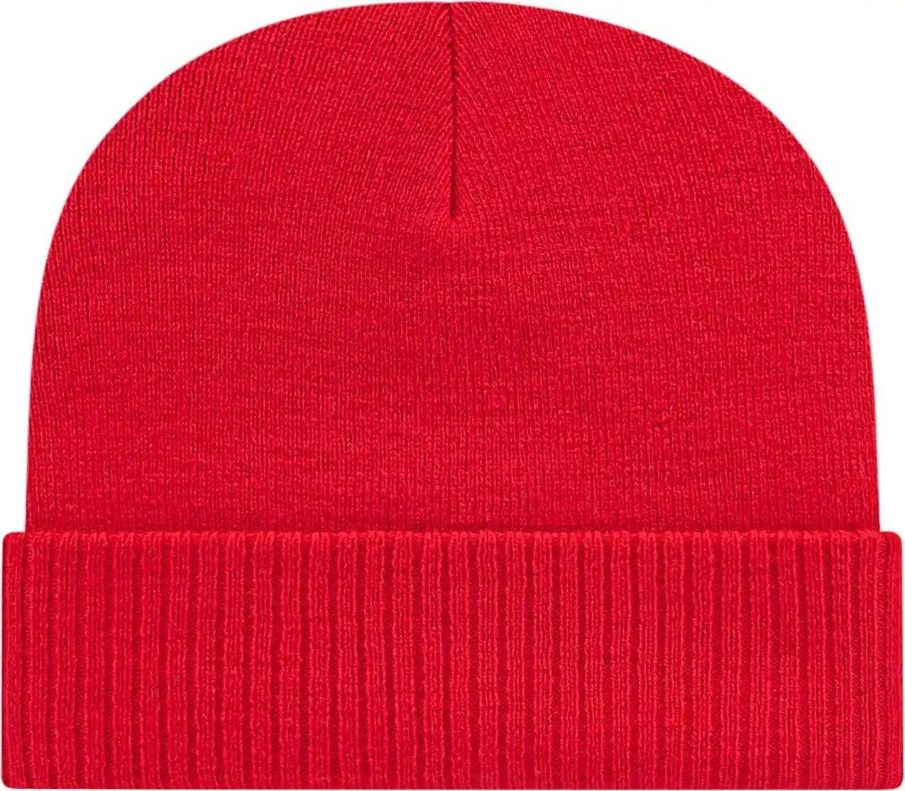 Cap America Ik22 Knit with Ribbed Cuff Beanie - Red - one Size Fits Most