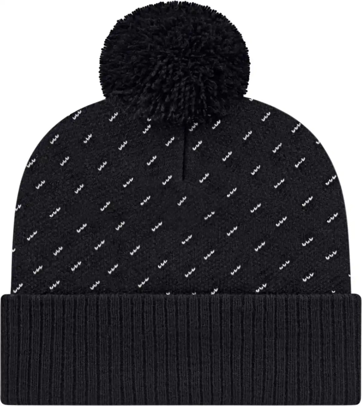 Cap America Ik23 Diagonal Dash Knit with Ribbed Cuff Beanie Black / one Size Fits Most