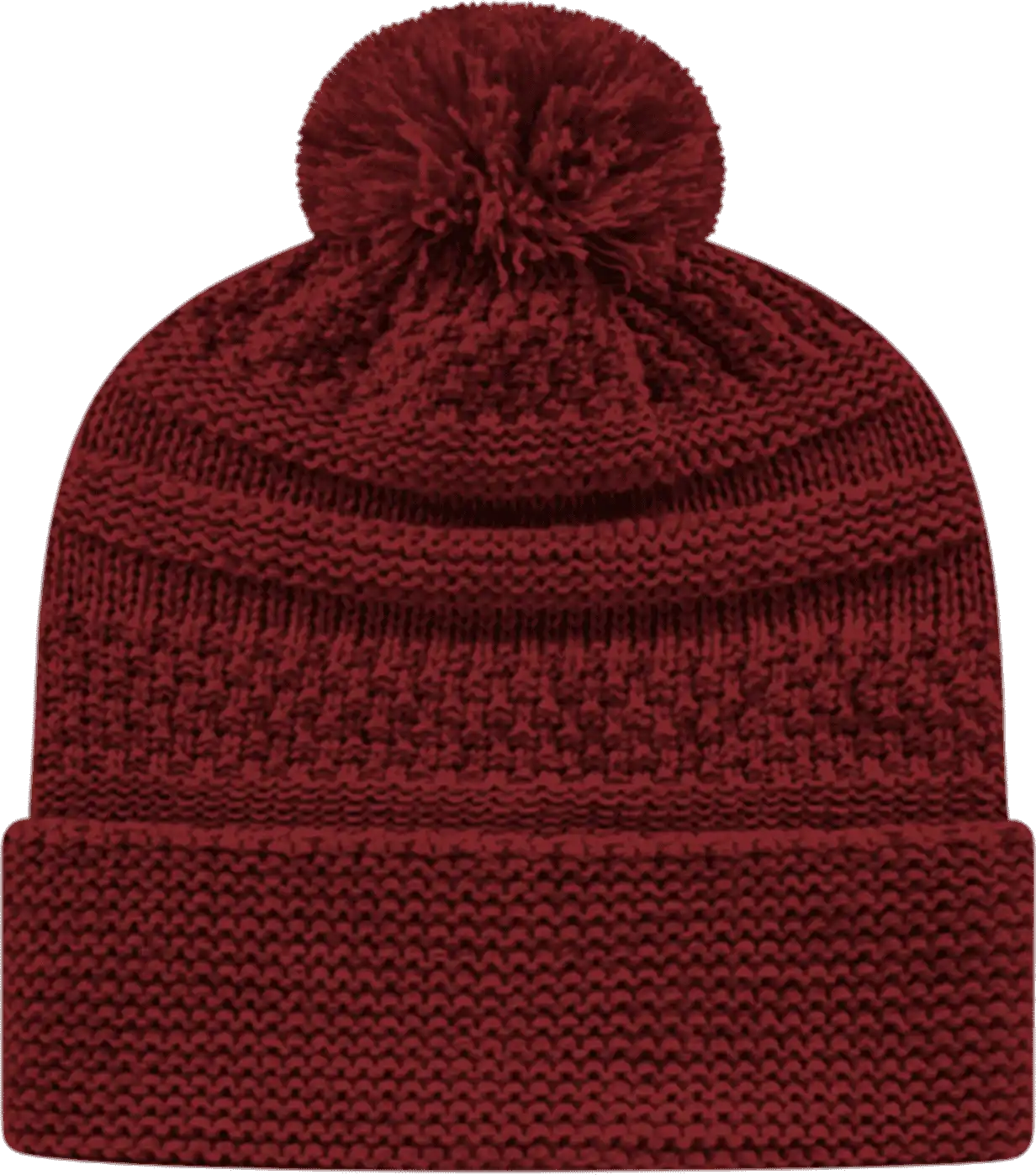 Cap America Ik55 Cable Knit Beanie - Maroon - one Size Fits Most