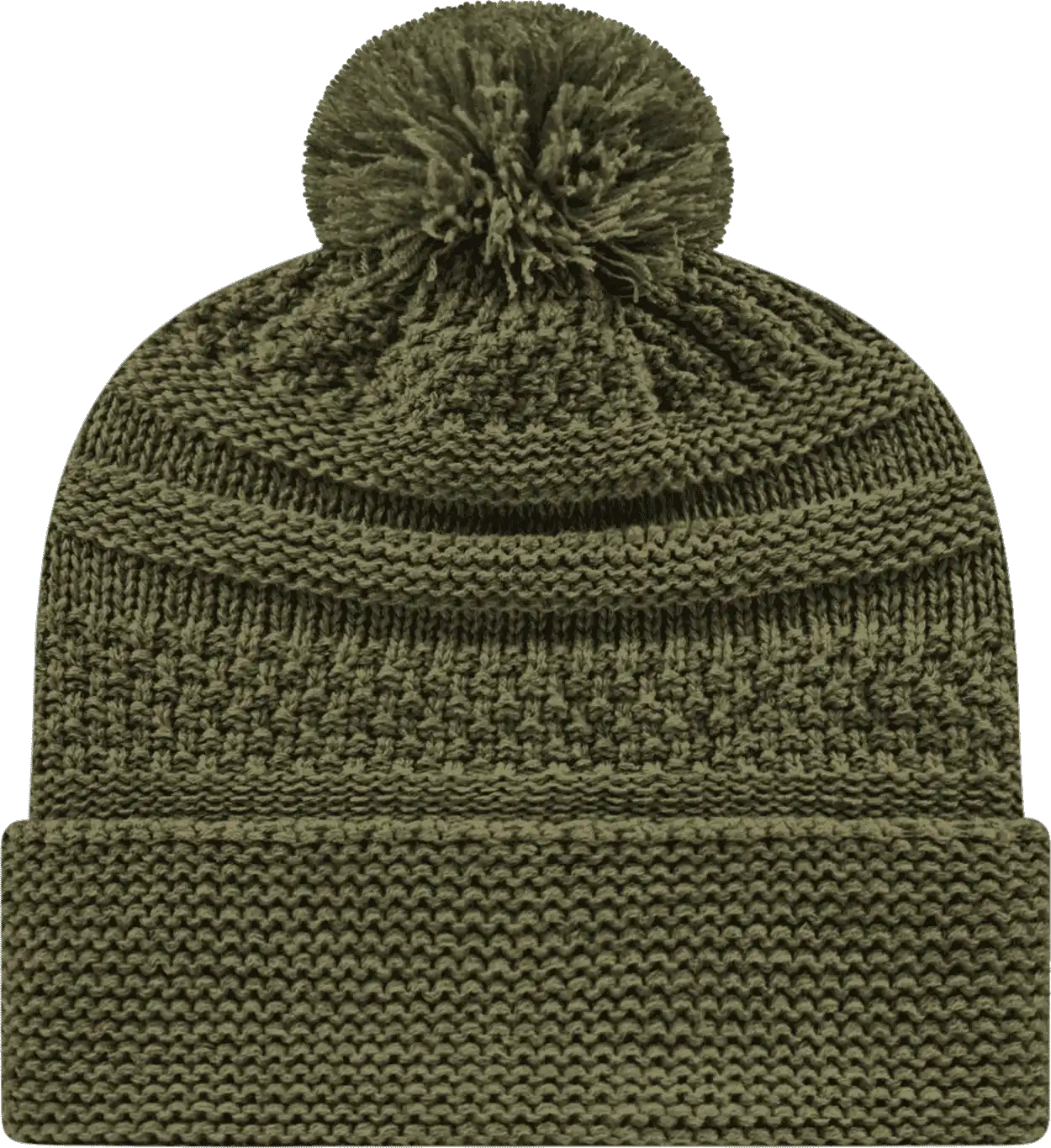 Cap America Ik55 Cable Knit Beanie - Olive - one Size Fits Most