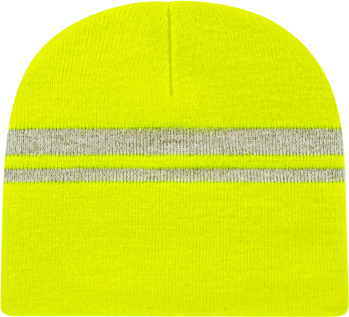 Cap America Ik58 Reflective Beanie - Safety Yellow - one Size Fits Most