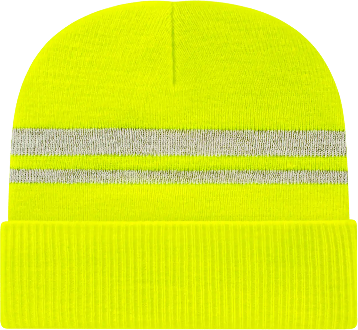Cap America Ik59 Reflective Knit with Cuff Beanie Safety Yellow / one Size Fits Most