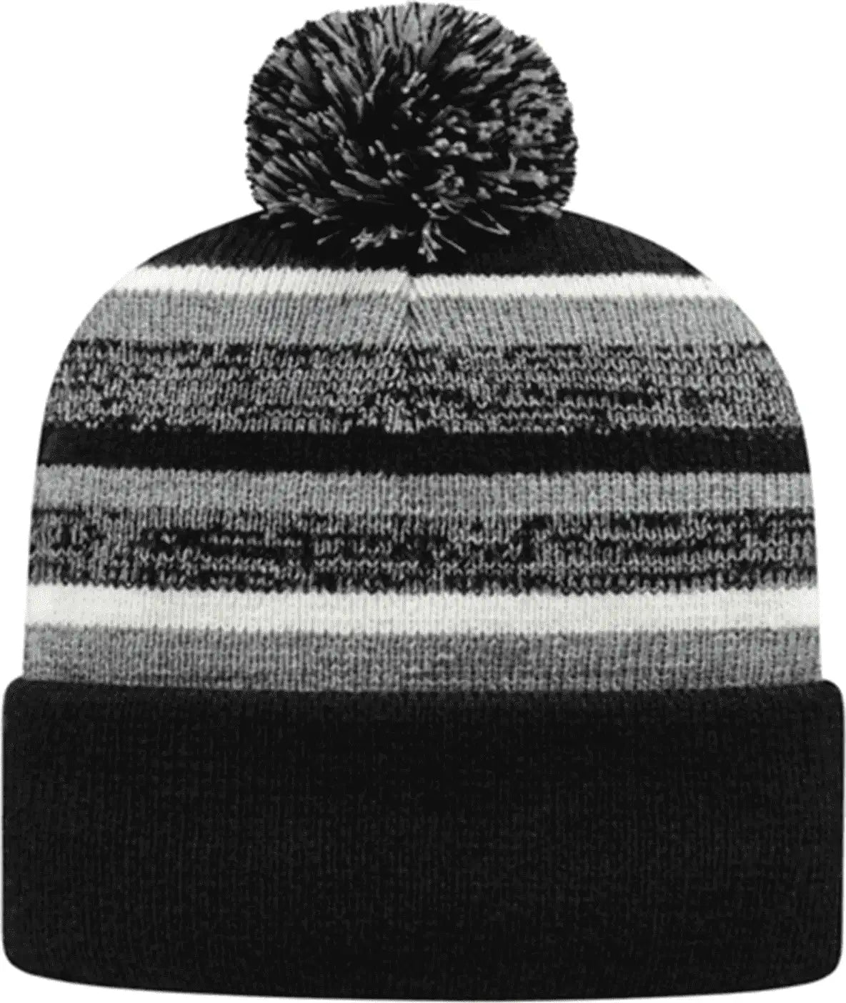 Cap America Ik65 Fleece Lined Knit with Cuff Beanie Heather Black White Gray / one Size Fits Most