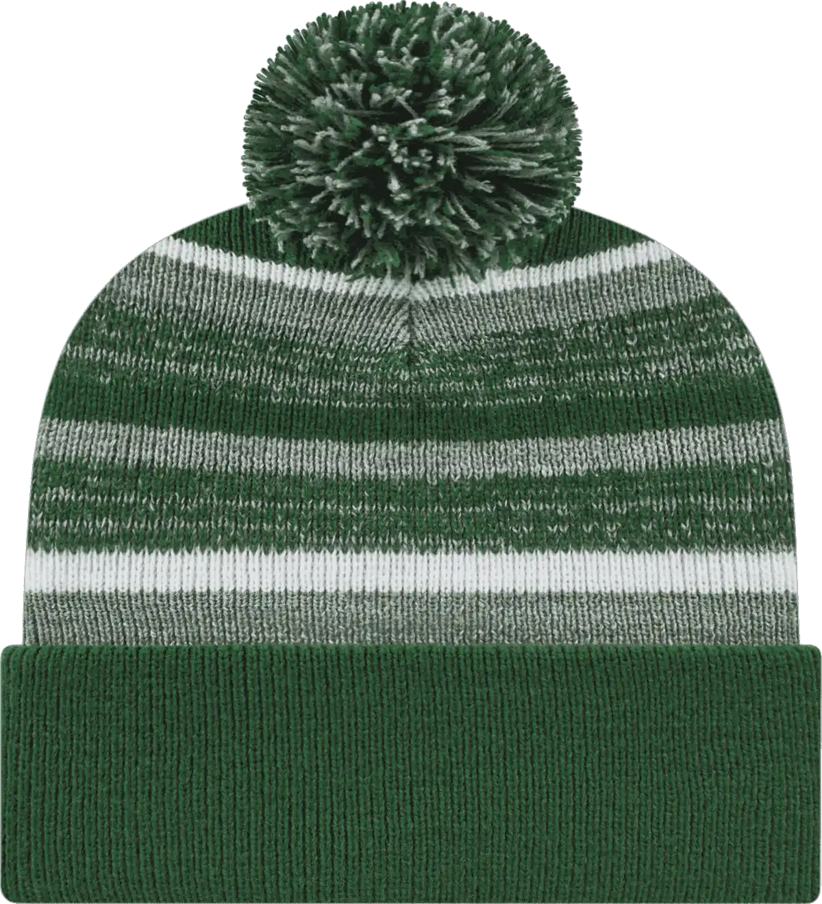 Cap America Ik65 Fleece Lined Knit with Cuff Beanie - Hunter Heather White - Forest Gray / one Size Fits Most