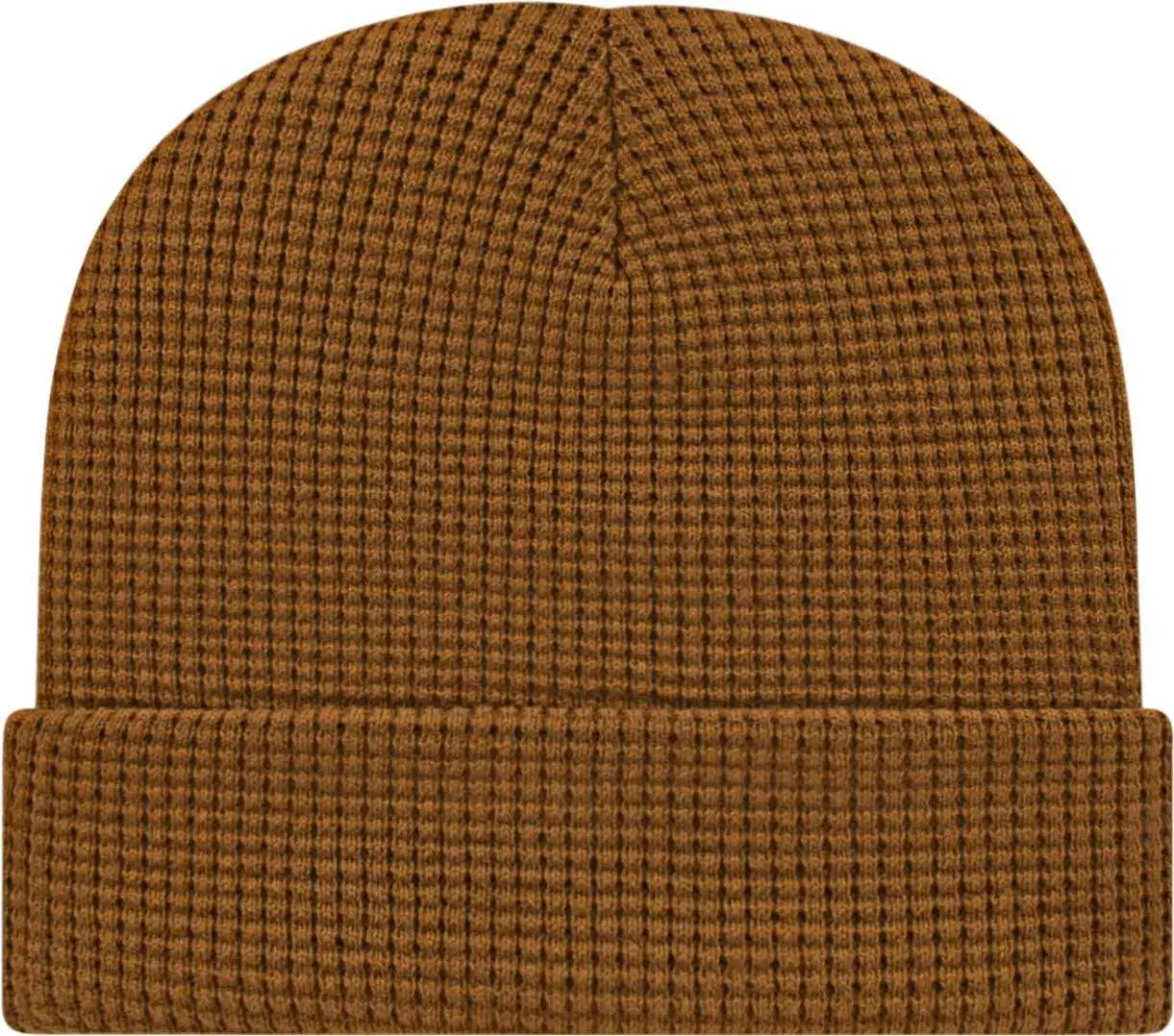 Cap America Ik70 in Stock Waffle Knit Beanie with Cuff - Cider