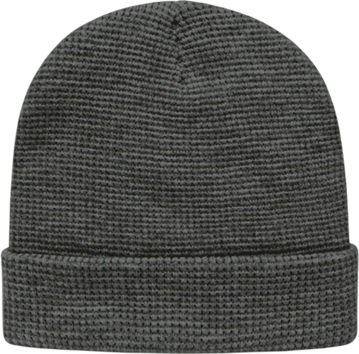 Cap America Ik70 in Stock Waffle Knit Beanie with Cuff Dark Heather Gray / one Size Fits Most