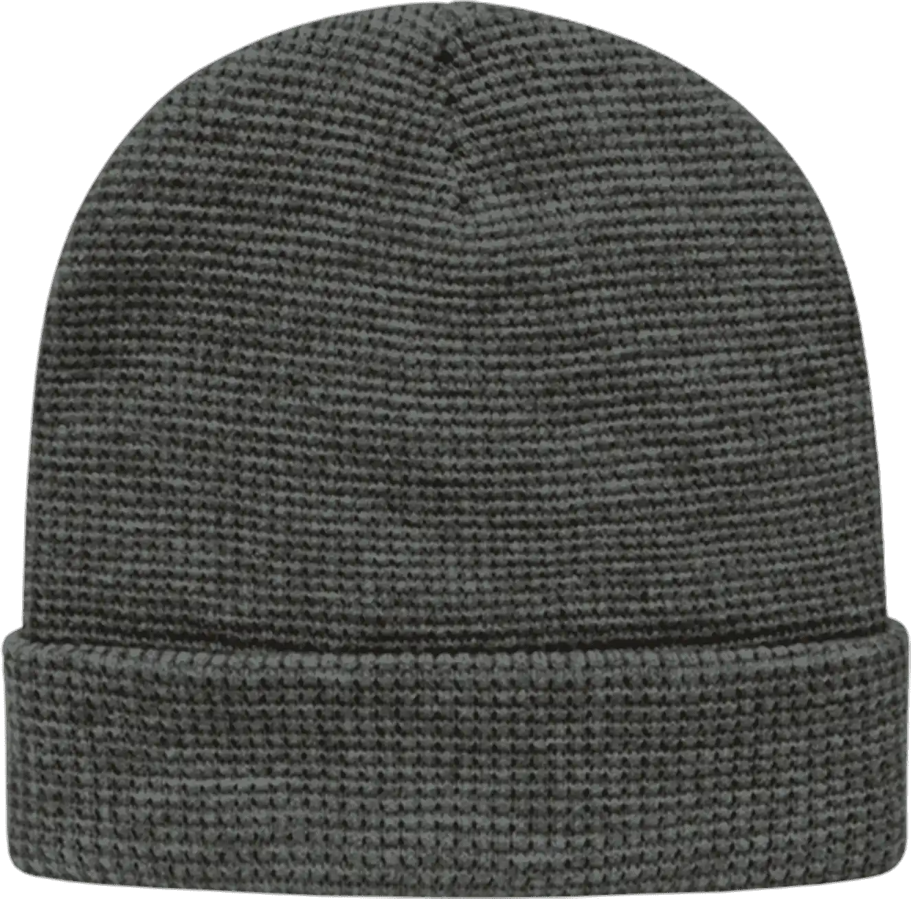Cap America Ik70 in Stock Waffle Knit Beanie with Cuff Dark Heather Gray / one Size Fits Most