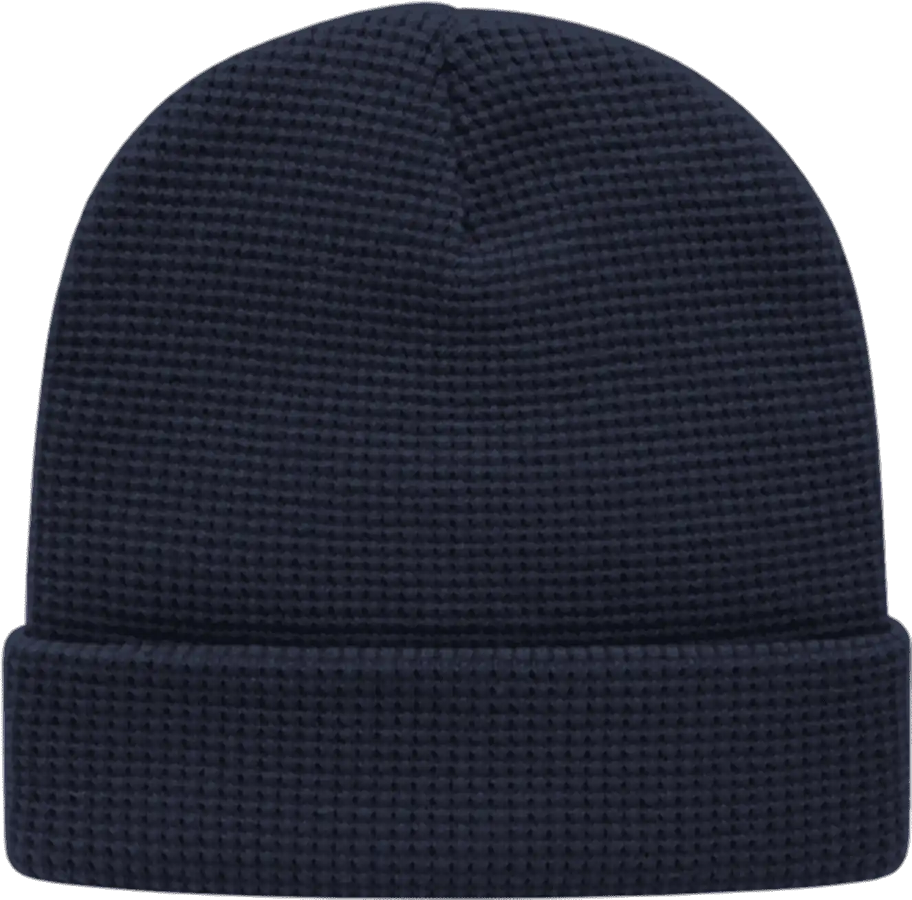 Cap America Ik70 in Stock Waffle Knit Beanie with Cuff Navy / one Size Fits Most