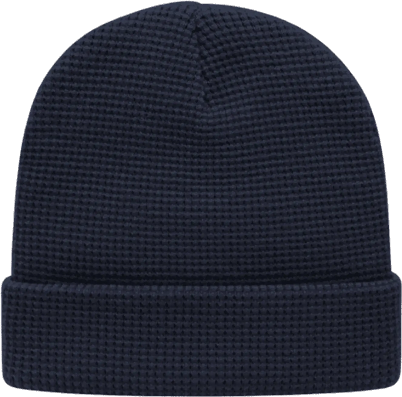 Cap America Ik70 in Stock Waffle Knit Beanie with Cuff - Navy