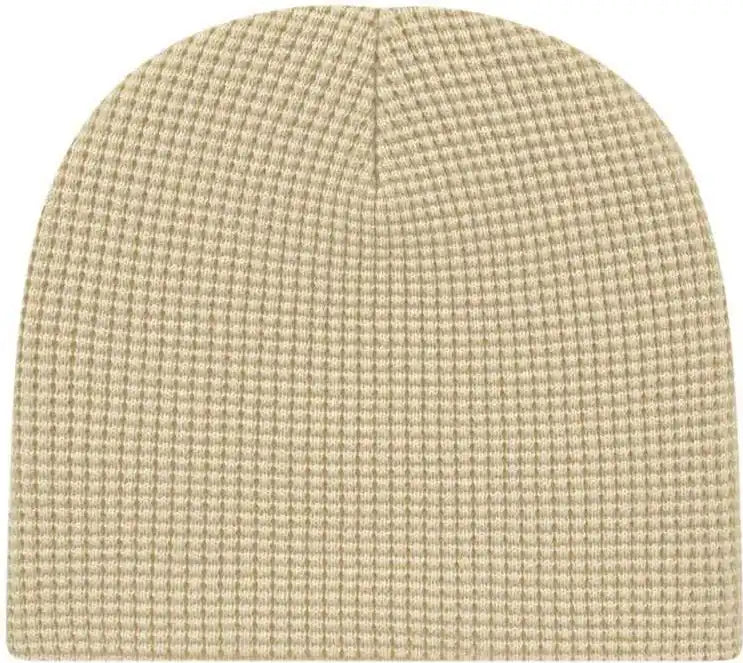 Cap America Ik75 in Stock Waffle Beanie - Ivory - one Size Fits Most