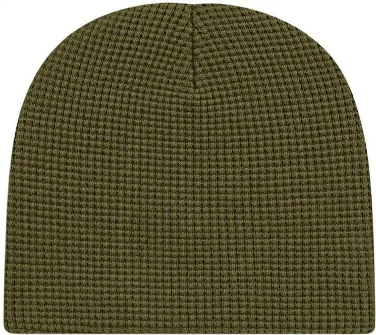 Cap America Ik75 in Stock Waffle Beanie - Olive - one Size Fits Most