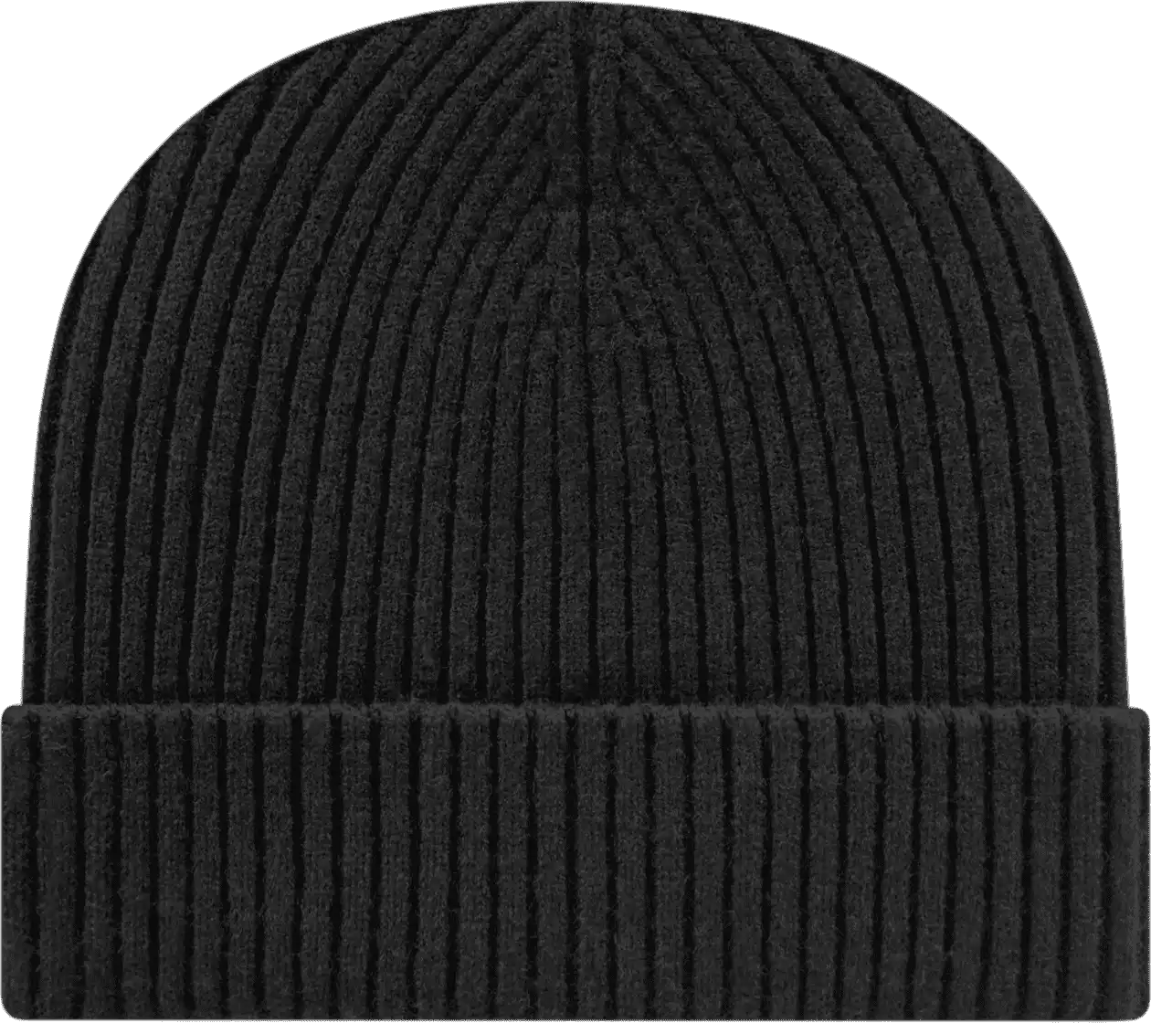Cap America Ik8550 Premium Cuffed Knit Beanie - Black - one Size Fits Most