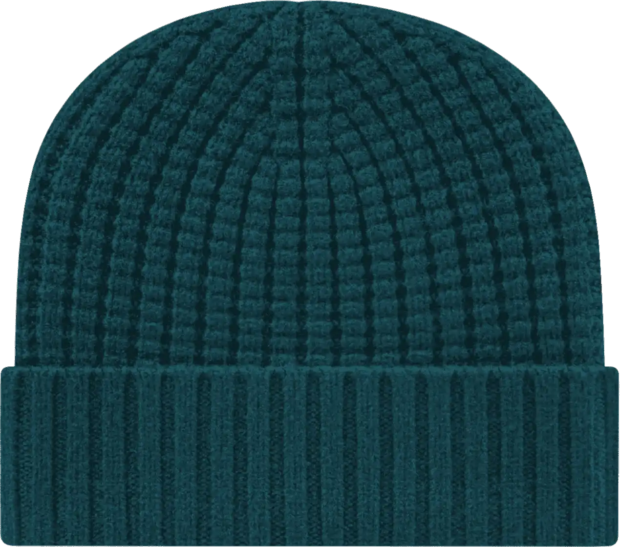 Cap America Ik8552 Premium Waffle Knit with Cuff - Blue Topaz