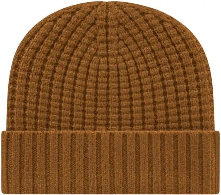 Cap America Ik8552 Premium Waffle Knit with Cuff - Cider - Brown / one Size Fits Most