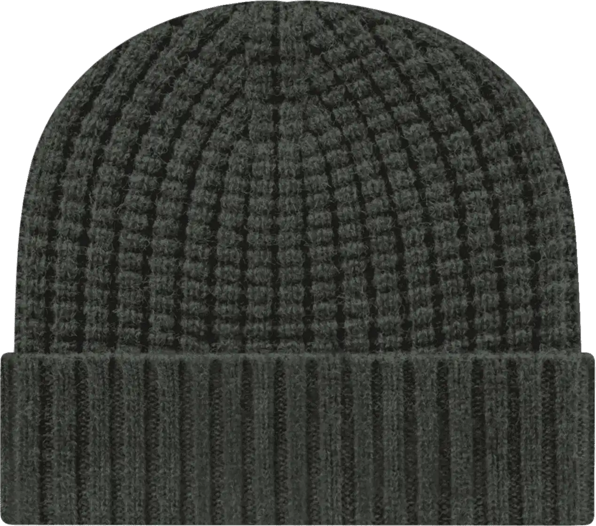 Cap America Ik8552 Premium Waffle Knit with Cuff - Dark Heather - Gray / one Size Fits Most