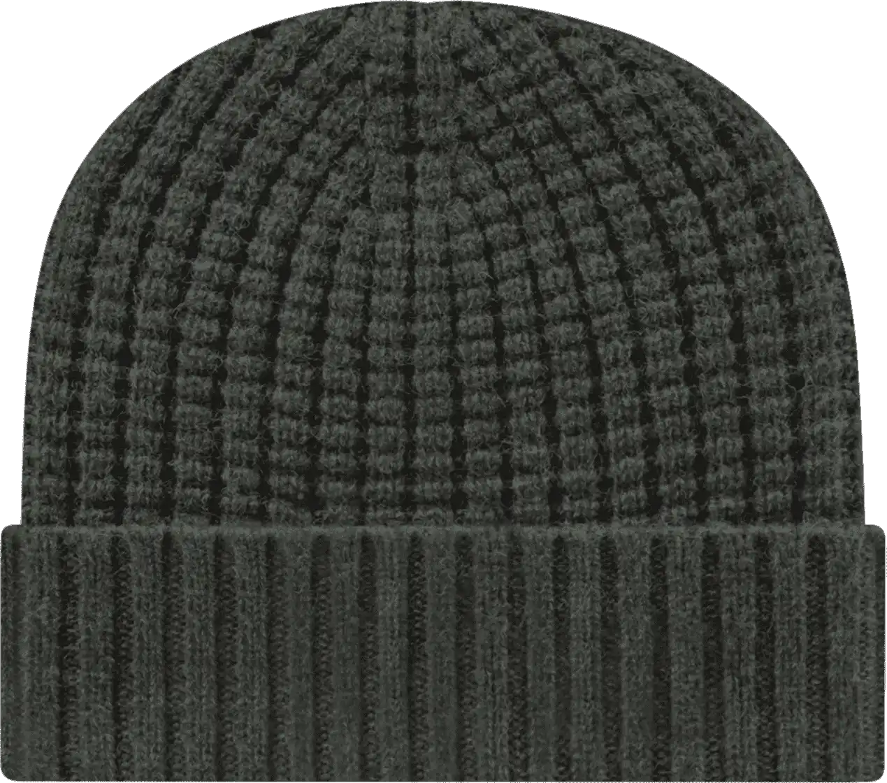 Cap America Ik8552 Premium Waffle Knit with Cuff - Dark Heather - Gray / one Size Fits Most