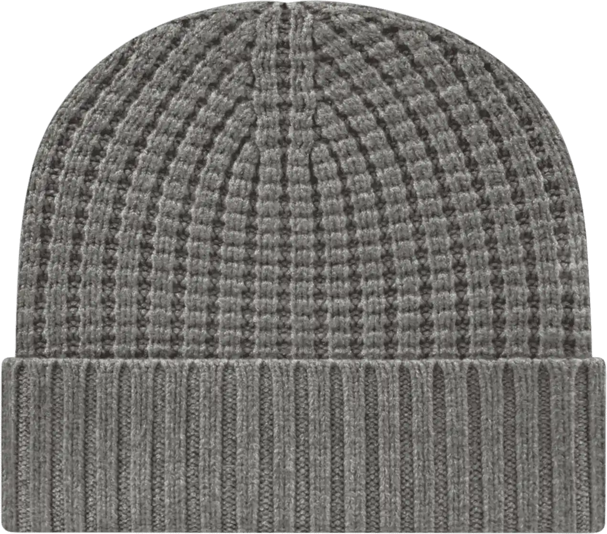 Cap America Ik8552 Premium Waffle Knit with Cuff - Heather - Gray / one Size Fits Most